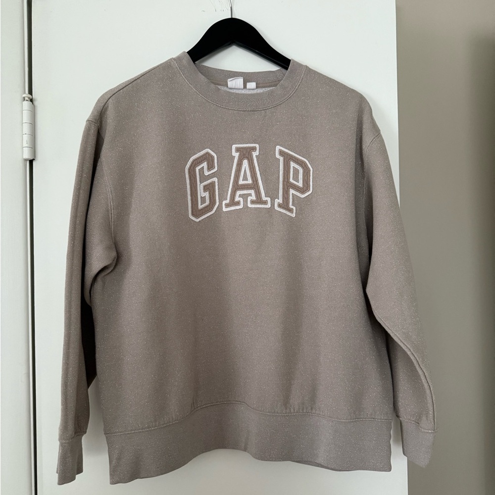 GAP Tan Sweatshirt with Sparkly thread